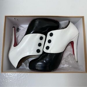 Black & White Saddle Style Pin Up Heels - 8